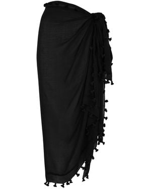 Melissa Odabash Pareo Rayon Sarong - Black