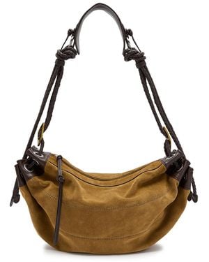 Isabel Marant Maia Medium Braided Suede Shoulder Bag - Metallic