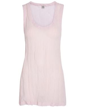 TOTEME Crinkled Gauze Tank Top - Pink
