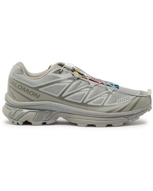 Salomon Xt-6 Panelled Mesh Trainers - Grey