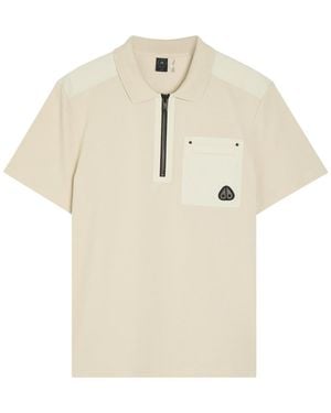 Moose Knuckles Dalon Panelled Piqué Cotton Polo Shirt - Natural