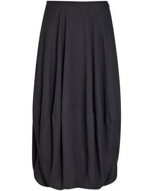 Lemaire Balloon Crepe Midi Skirt - Blue