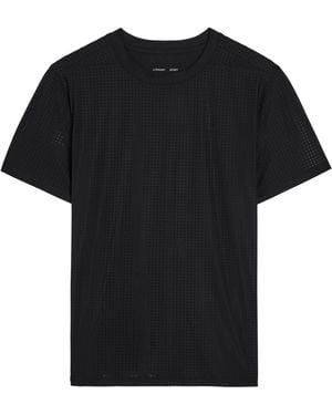 Literary Sport Magda Perforated Stretch-Jersey T-Shirt - Black