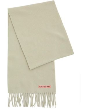 Acne Studios Canada Fringed Wool Scarf - Natural