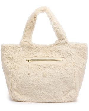 Varley Vail Faux Fur Cross-Body Tote Bag - Natural