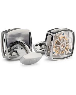 Tateossian Traveller Tourbillon Palladium-plated Cufflinks - Metallic