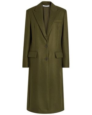 Another Tomorrow Tailored Wool Coat - Green