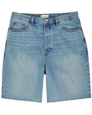 FRAME Baggy Denim Shorts - Blue