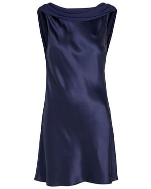 Reformation Jonelle Silk Mini Dress - Blue