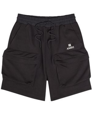 Amiri Ma Logo Jersey Cargo Shorts - Black