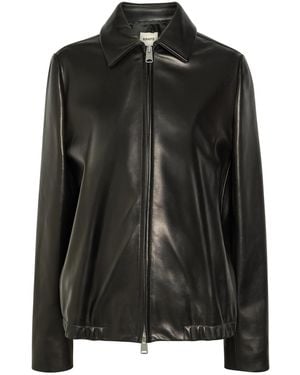 KHAITE Jackson Leather Jacket - Black