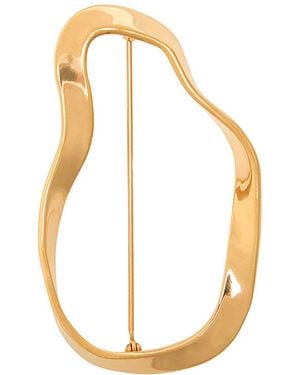 AGMES Vera 18Kt Vermeil Brooch - Metallic
