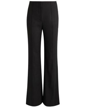 Veronica Beard Komi Straight-Leg Linen-Blend Pants - Black