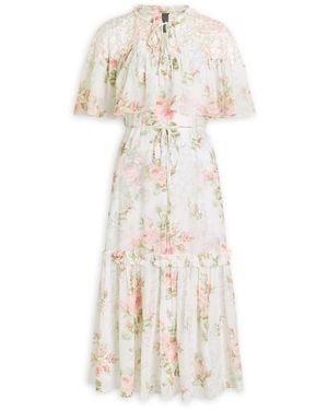 Needle & Thread Carla Floral-Print Chiffon Midi Dress - White