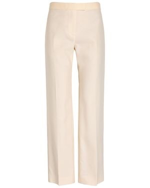 KHAITE Callen Wool-Blend Trousers - Natural