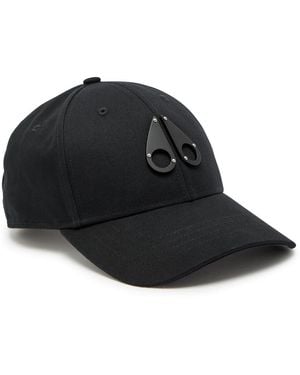 Moose Knuckles Logo Cotton Cap - Black