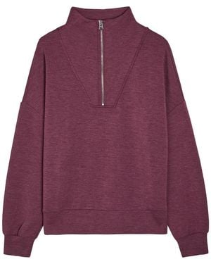 Varley Hawley Half-Zip Stretch-Jersey Sweatshirt - Purple