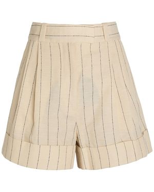 Rag & Bone Neila Pinstriped Woven Shorts - Natural