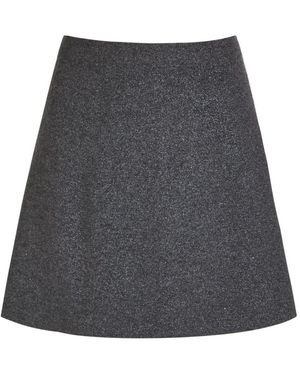PAIGE Metallic Knit Mini Skirt - Gray