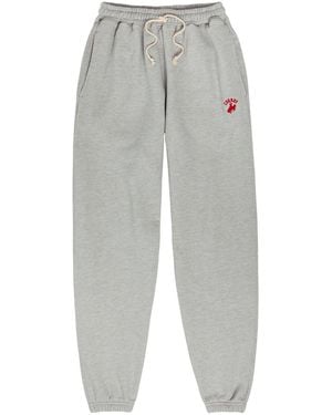 CHERRY LA Western Athletic Logo Cotton-Blend Sweatpants - Gray