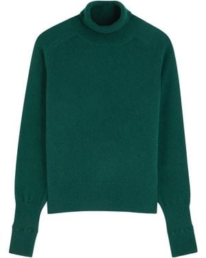 Victoria Beckham Roll-Neck Wool Sweater - Green