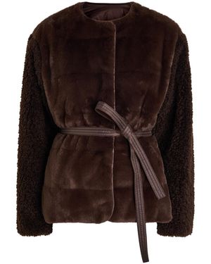 Moncler Jouillat Teddy Short Down Jacket - Brown