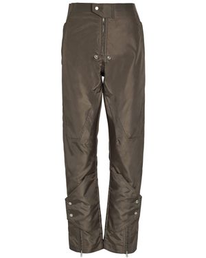 Rick Owens Motopants Panelled Leather Trousers - Grey