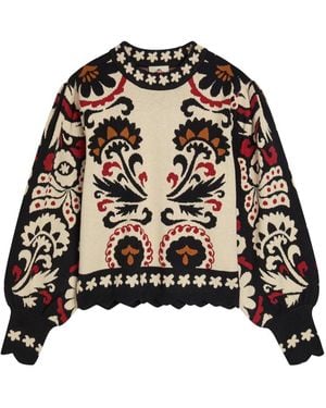 FARM Rio Jacquard Knit Jumper - Black