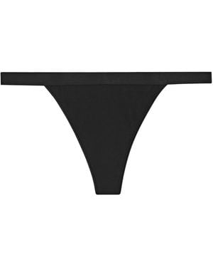 Love Stories Room Service Lace-Trimmed Thong - Black