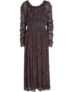 Tory Burch Paisley-Devoré Silk-Blend Midi Dress - Brown