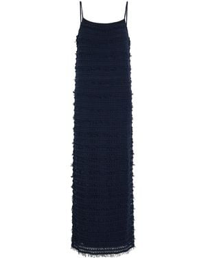 Giuliva Heritage Elizabeth Open-Weave Knit Maxi Dress - Blue