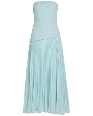 Jonathan Simkhai Arie Draped Poplin Midi Dress - Blue