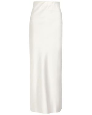 SKIIM Satin Maxi Skirt - White