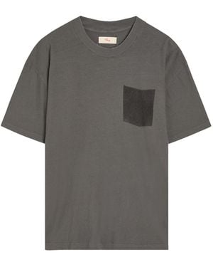 CHERRY LA Cherry Country Printed Cotton T-Shirt - Gray