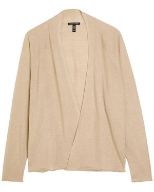 Eileen Fisher Fine-Knit Linen-Blend Cardigan - Natural