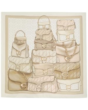 COACH Tabby Silk Scarf - Natural