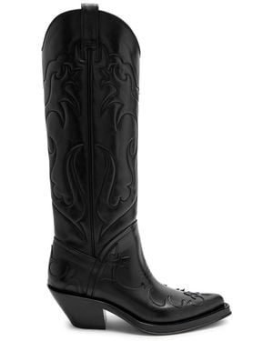 Gabriela Hearst Capitana 60 Leather Knee-High Boots - Black