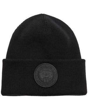 Canada Goose Arctic Ribbed-Knit Wool Beanie - Black