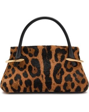 Givenchy Pinch Mini Calf-Hair Top Handle Bag - Brown