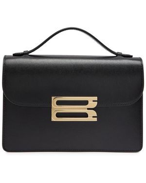 Victoria Beckham Dorian Small Grained Leather Top Handle Bag - Black