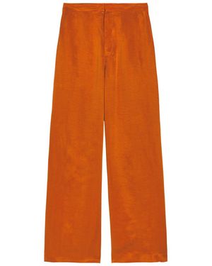 Delos Avra Wide-Leg Cupro Trousers - Orange