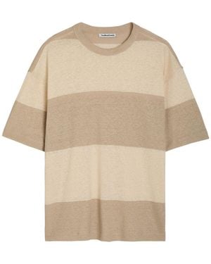 YMC Triplet Striped Cotton-Knit T-Shirt - Natural
