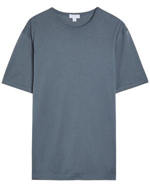 Sunspel Cotton T-Shirt - Blue