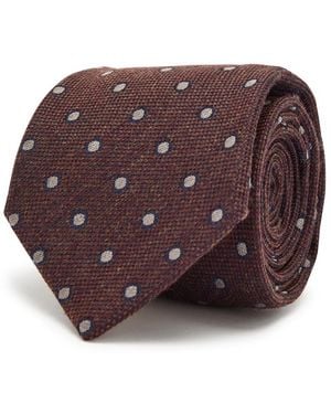 Paul Smith Small Spot Wool And Silk-Blend Tie - Purple