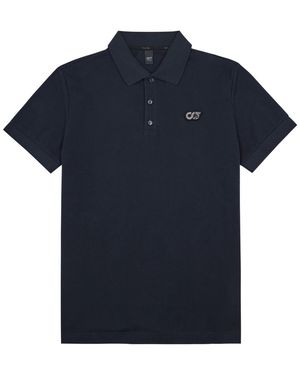 Alpha Tauri Janx Piqué Cotton Polo Shirt - Blue