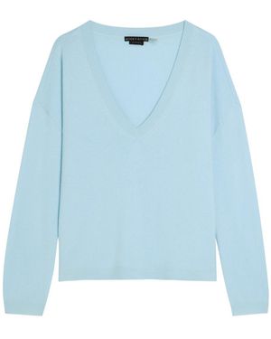 Alice + Olivia Williams V-Neck Cashmere-Blend Jumper - Blue