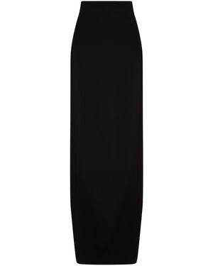 Saint Laurent Wool Maxi Skirt - Black