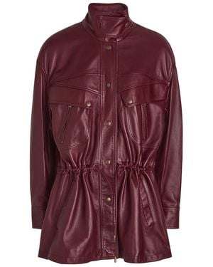Chloé Quilted Leather Jacket - Purple