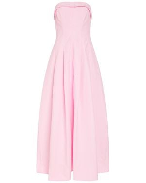 Jonathan Simkhai Avril Strapless Cotton-Blend Maxi Dress - Pink