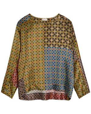 Dries Van Noten Caias Printed Silk Top - Multicolour
